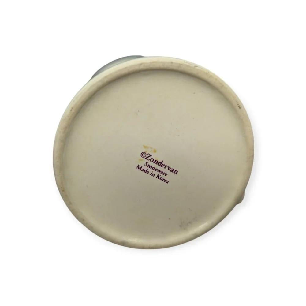 Vintage Zondervan Stoneware Pink & Cream Coffee Tee Mug w/ Bible Verse Jude 2